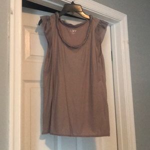 Loft tank top with silk detail.